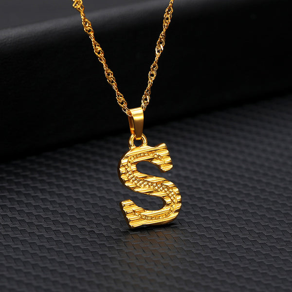 Bold Gold Initial Necklace