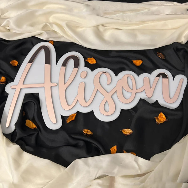 Custom Mirrored Name Sign