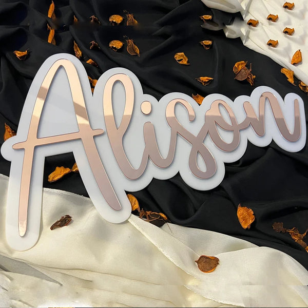 Custom Mirrored Name Sign