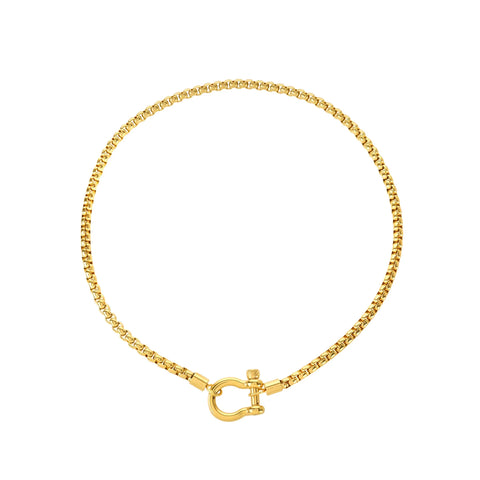 Lock & Luxe Box Chain Necklace