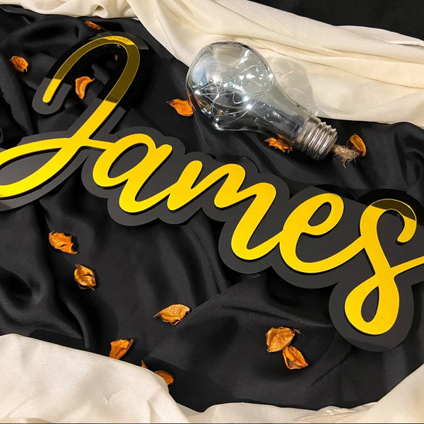 Custom Mirrored Name Sign