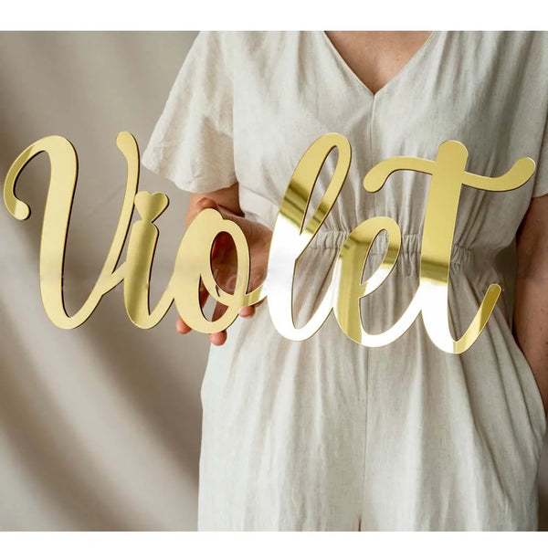 Custom Mirrored Name Sign