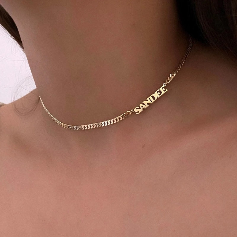 Sideways Name Necklace