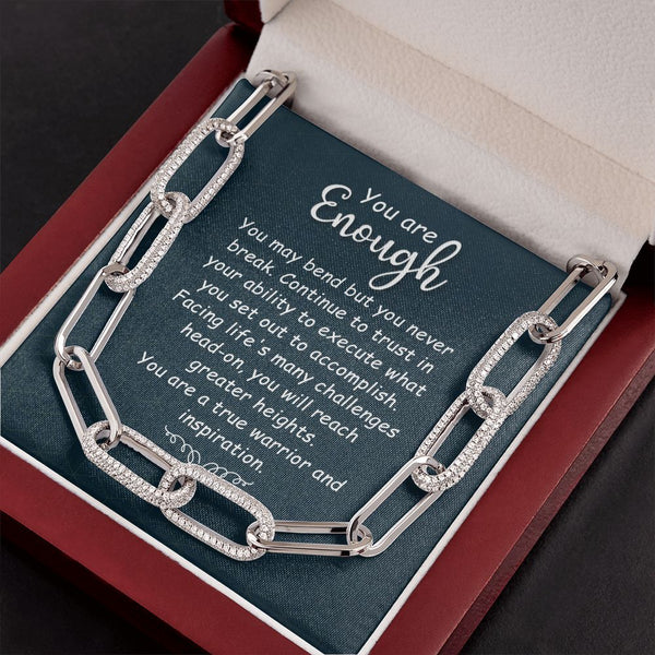 Swarovski Crystal Link Necklace & Motivational Card Set