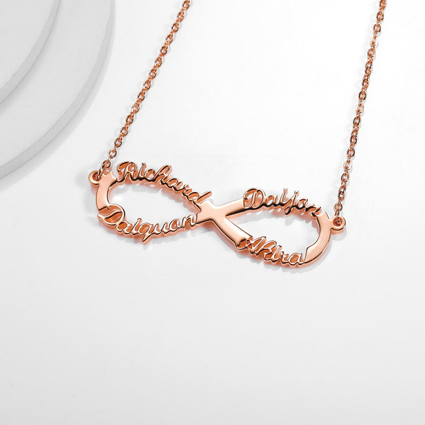 " Multiple Name" Infinity Necklace