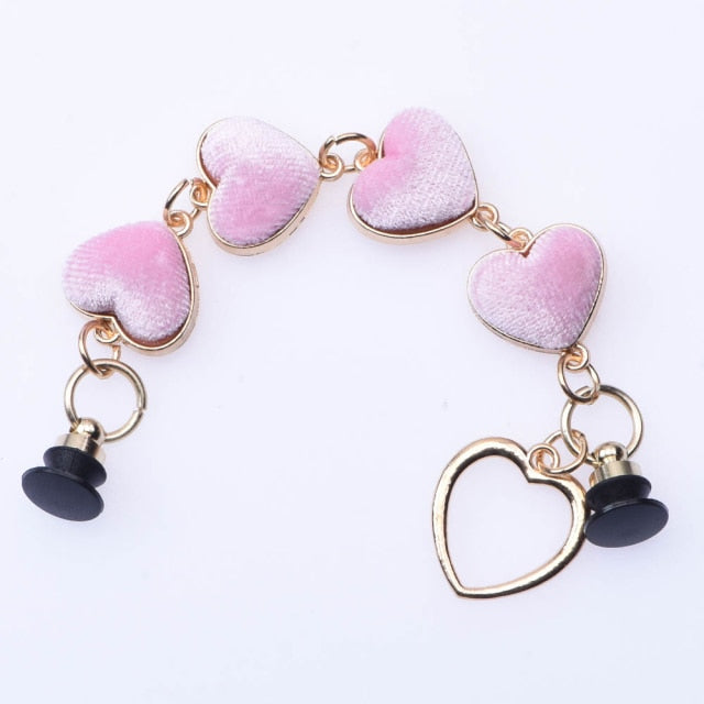 Pink Hearts- Shoe Charm Bracelet