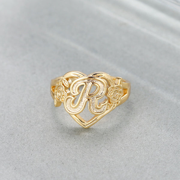Initial My Heart Ring